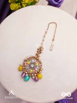 RANGVATI - FULL OF COLORS - EXQUISITE MULTI-HUED MAANGTIKA WITH PEARL AND CRYSTAL EMBELLISHMENTS