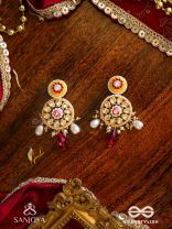 DIVYANJALI - DIVINE OFFERING - HANDMADE KUNDAN SET WITH NECKLACE AND EARRINGS 