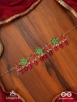 ANURAGA - LOVE’S EMBRACE - HERITAGE-INSPIRED KUNDAN POLKI CHOKER WITH DAINTY BEADED DROPS