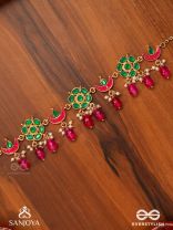 ANURAGA - LOVE’S EMBRACE - HERITAGE-INSPIRED KUNDAN POLKI CHOKER WITH DAINTY BEADED DROPS