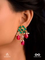 ANURAGA - LOVE’S EMBRACE - HERITAGE-INSPIRED KUNDAN POLKI EARRINGS WITH DAINTY BEADED DROPS