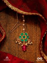 ANURAGA - LOVE’S EMBRACE - HERITAGE-INSPIRED KUNDAN POLKI MAANGTIKA WITH DAINTY BEADED DROPS