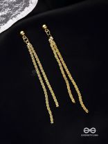 AURORA DRIZZLE - DELICATE GOLD STRAND DANGLERS