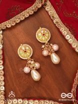 TANVIKA - DELICATE BEAUTY- DELICATE ENAMELLED EARRINGS WITH PEARLS AND BEADS