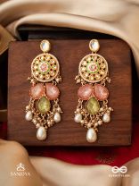 TARUNIMA - FRESHNESS- SIMPLE GRACEFUL EARRINGS WITH GEMSTONES, KUNDAN AND PEARLS