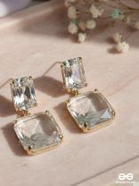 GOLDEN ICE - LUXURIOUS CLEAR STONE EARRINGS