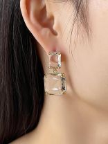 GOLDEN ICE - LUXURIOUS CLEAR STONE EARRINGS
