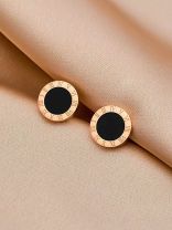 NOIR TIMEPIECE- TIMELESS BLACK AND GOLD STUDS