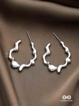 LIQUID LOOP- GLEAMING SILVER HOOPS