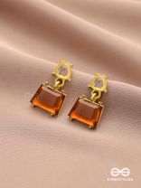 HONEY DROP- ELEGANT DROP EARRINGS WITH WARM AMBER GEMSTONES