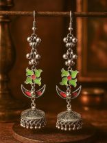 FOLK FLARE- OXIDISED STATEMENT EARRING