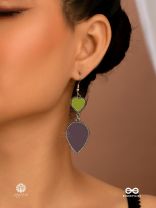 HEARTED HAZE - OXIDISED HEART DROP EARRING