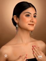 ARTFOLK - ENAMELLED TRIBAL OXIDISED EARRING