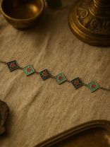 POP GEMS- GEOMETRIC ENAMELLED OXIDISED CHOKER