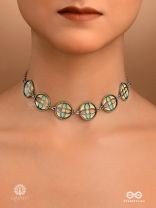 DREAM PETALS - PASTEL ENAMELLED OXIDISED CHOKER
