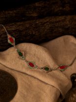 TRIBAL SPARK - MULTICOLOR ENAMELLED OXIDISED CHOKER