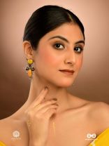 DESERT GEM- MULTI-STONE OXIDISED DANGLE EARRING