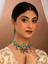 BOHO BEAT - MULTI-CHARM ENAMELLED CHOKER