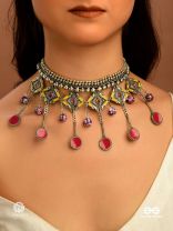 SUNSET FEST - ENAMELLED ANTIQUE NECKLACE