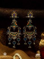 INDIGO EMBRACE - STATEMENT OXIDISED JHUMKA