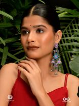 PASTEL PARADE - GEOMETRIC ENAMELLED DANGLE EARRING