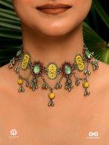 CITRUS DAWN - VIBRANT ENAMEL NECKLACE