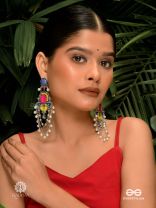 NAVRANG LOOP – STATEMENT ENAMEL EARRING
