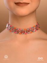 RANGREZA - FLORAL ENAMELLED OXIDISED CHOKER