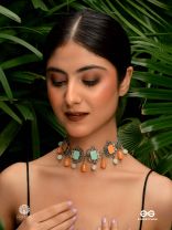 SUMMER SERENITY - ENAMELLED OXIDISED NECKLACE