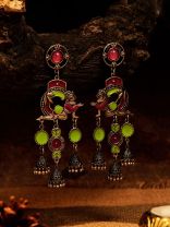 VIVA CHARM - VIBRANT DUAL-TONE ENAMEL EARRING