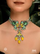 TROPIC TWINES  –  GREEN GEM MULTILAYERED NECKLACE