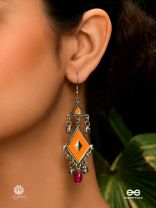 TANGERINE TINKLE – OXIDISED ENAMELLED EARRINGs