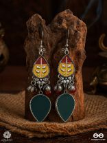 FOREST CHIME – LEAF MOTIF OXIDISED EARRING