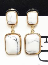 Golden Marvellous Marble Aliza Earrings