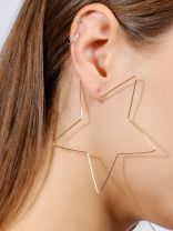 Effortlessly chic and stylish- star shaped hoops