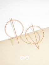 An Elegant Delight Golden Geometric Earrings
