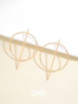 An Elegant Delight Golden Geometric Earrings