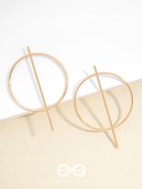 An Elegant Delight Golden Geometric Earrings