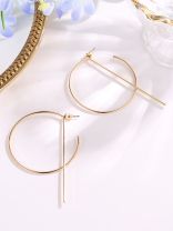 Simply Elegant Golden Geometric Earrings