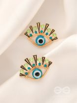 The Evil-Eye Protector Bedazzled Stud Earrings