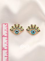 The Evil-Eye Protector Bedazzled Stud Earrings