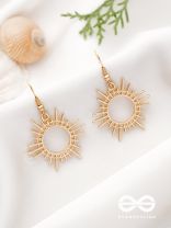 The Cute Little Sun - Golden Elegant Earrings