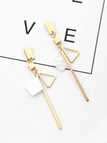 The Playfully Elegant Dangling Earrings - Golden-White