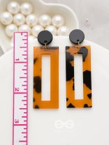 The Leopard Rectangle Danglers - Elegant Acrylic Earrings