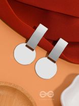 The Chic Geometry (Silver) - Statement Earrings