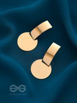 The Chic Geometry (Golden) - Golden Statement Earrings