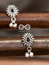 The Flared Droplet Studs (Onyx Black) - The Melodious Ghungroo Collection