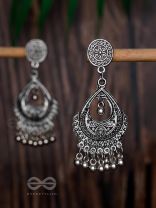 The Ethnic Intricate Delight - Oxidised Boho Earrings