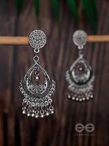The Ethnic Intricate Delight - Oxidised Boho Earrings