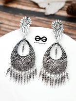 The Intricate Artwork Danglers - The Oxidised Boho Collection